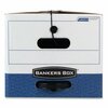 Bankers Box LIBERTY Plus HD Storage Box, Legal, 15.25"x24.13"x10.75", Wt/Blu, PK12 12112